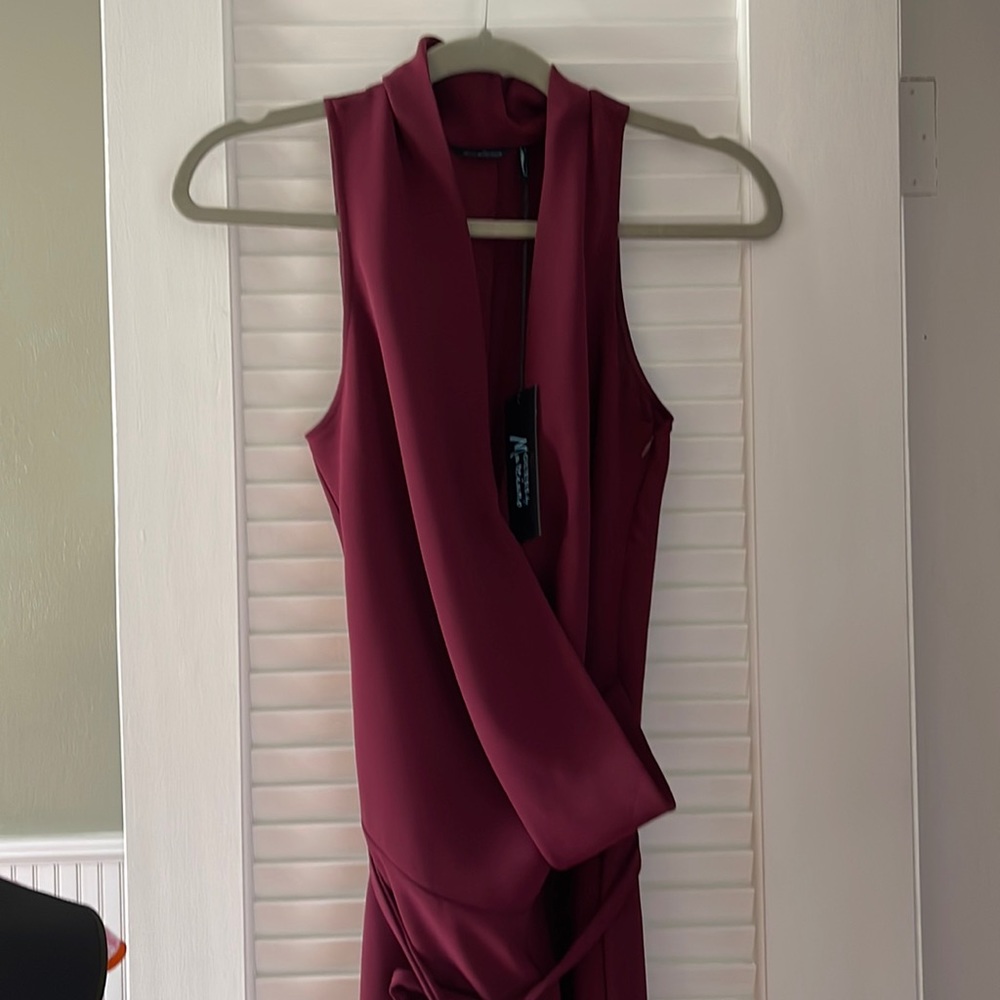 Marciano Burgundy wide leg jumpsuit